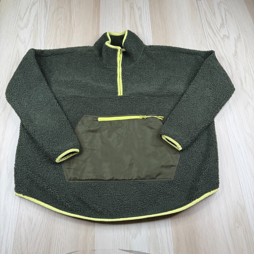 Tuckernuck Sport Womens Green Fleece Cady 1/4 Zip Pullover Sweatshirts Size XS/S